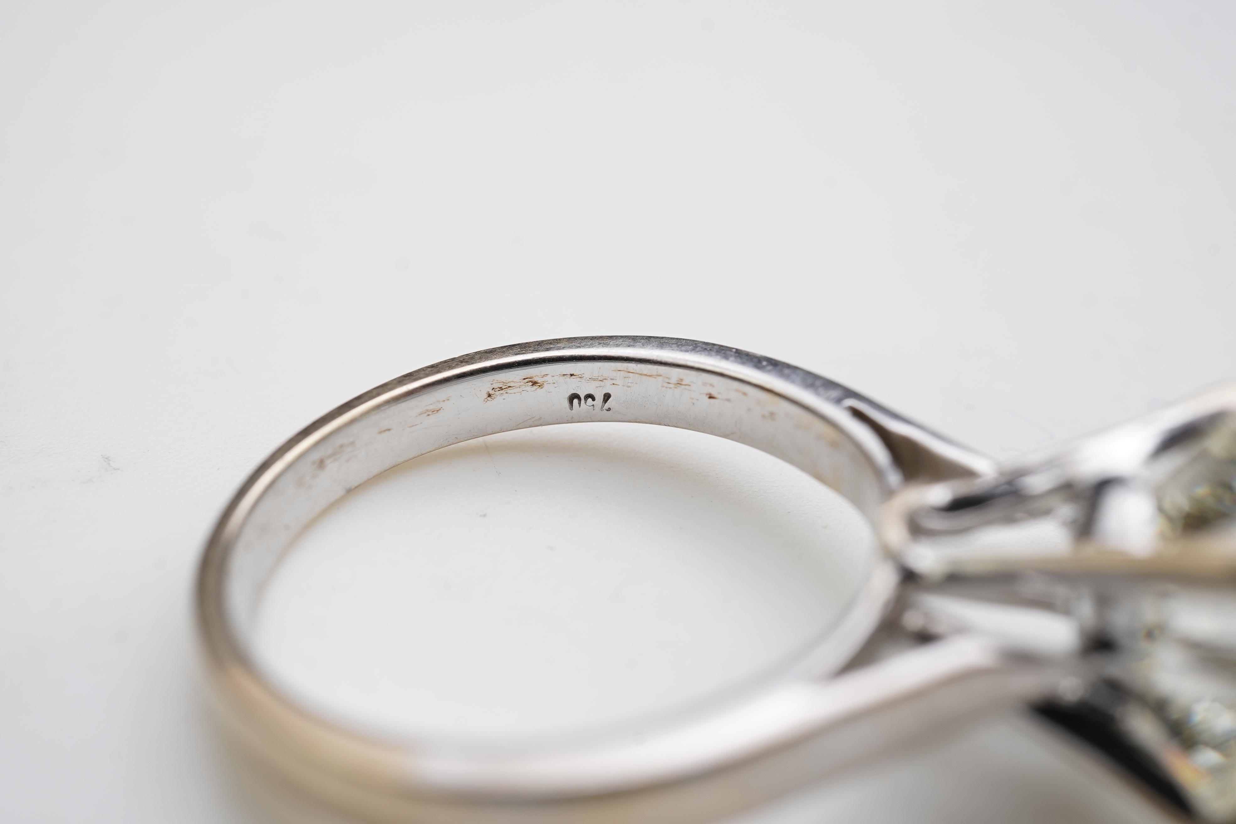 A diamond solitaire ring